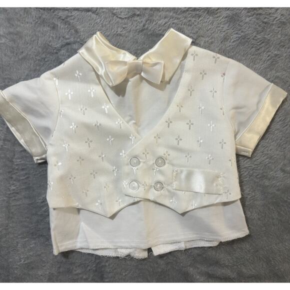 Vintage Baby Boy Baptism Outfit 6–9M Made in USA Christening Set And Accessories - Picture 2 of 10